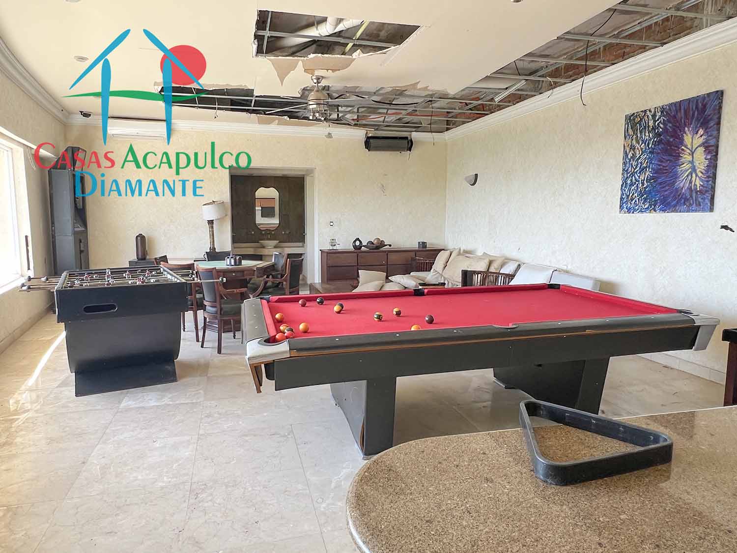 Casa Capadijos - Salón de juegos después de Otis 2